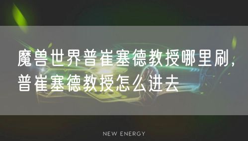 魔兽世界普崔塞德教授哪里刷，普崔塞德教授怎么进去