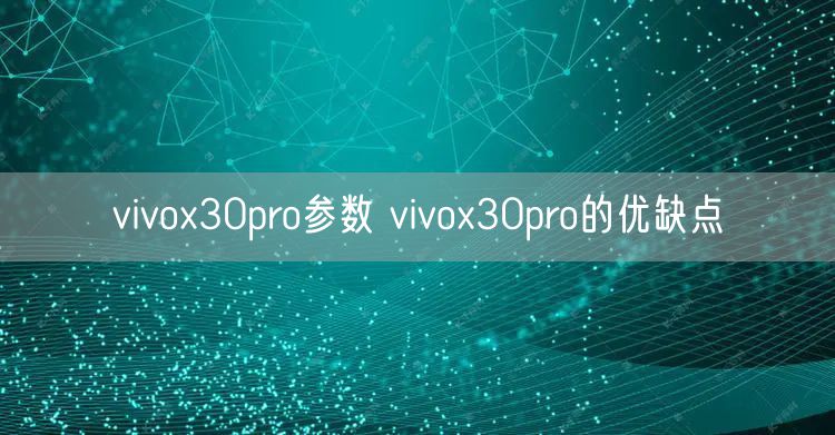 vivox30pro参数 vivox30pro的优缺点