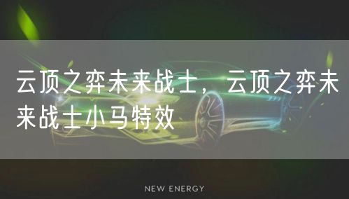 云顶之弈未来战士，云顶之弈未来战士小马特效