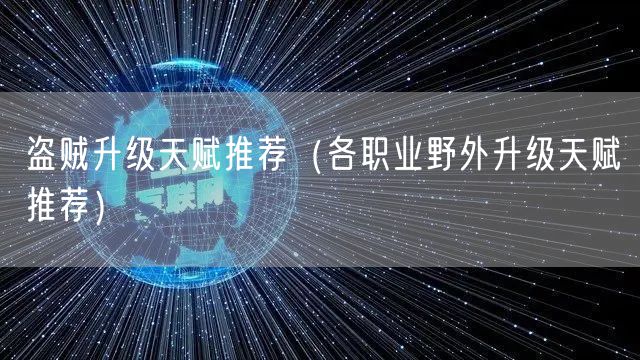 盗贼升级天赋推荐（各职业野外升级天赋推荐）