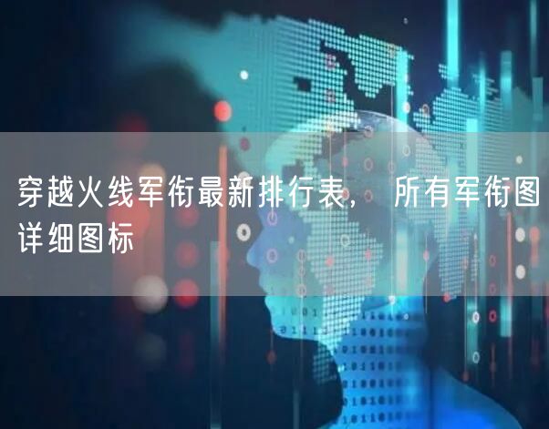 穿越火线军衔最新排行表， 所有军衔图详细图标
