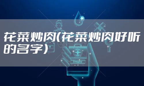 花菜炒肉（花菜炒肉好听的名字）