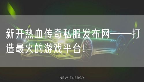 新开热血传奇私服发布网——打造最火的游戏平台！