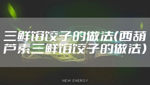 三鲜馅饺子的做法（西葫芦素三鲜馅饺子的做法）