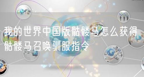 我的世界中国版骷髅马怎么获得 骷髅马召唤驯服指令