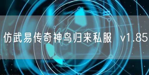 仿武易传奇神鸟归来私服  v1.85