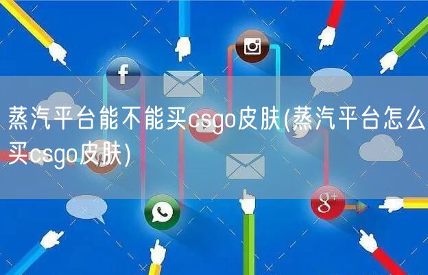 蒸汽平台能不能买csgo皮肤(蒸汽平台怎么买csgo皮肤)