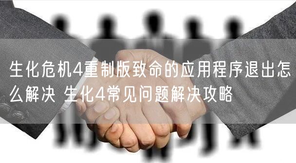生化危机4重制版致命的应用程序退出怎么解决 生化4常见问题解决攻略