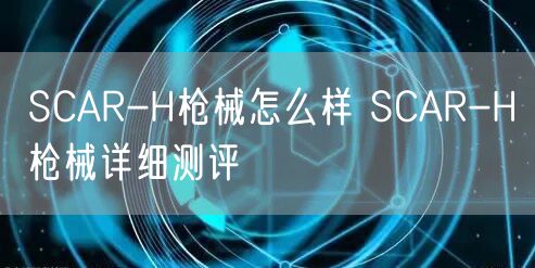 SCAR-H枪械怎么样 SCAR-H枪械详细测评