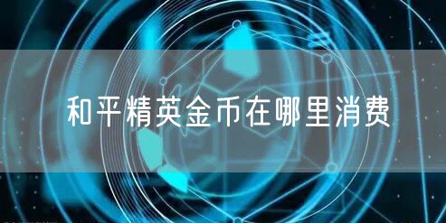 和平精英金币在哪里消费