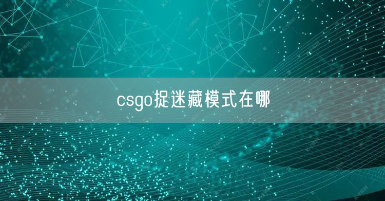 csgo捉迷藏模式在哪