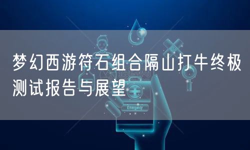 梦幻西游符石组合隔山打牛终极测试报告与展望
