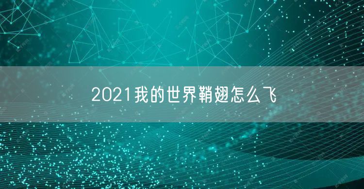 2021我的世界鞘翅怎么飞