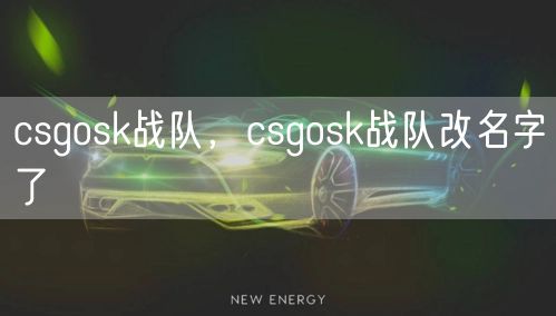 csgosk战队，csgosk战队改名字了
