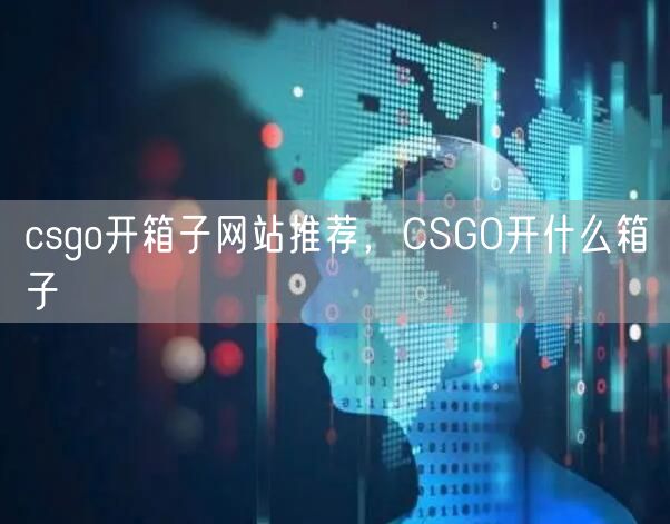 csgo开箱子网站推荐，CSGO开什么箱子