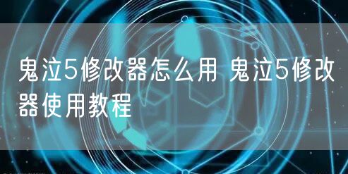鬼泣5修改器怎么用 鬼泣5修改器使用教程