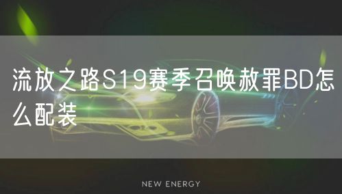 流放之路S19赛季召唤赦罪BD怎么配装