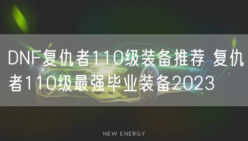 DNF复仇者110级装备推荐 复仇者110级最强毕业装备2023