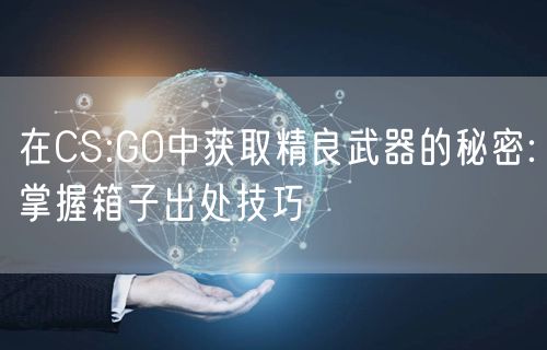 在CS:GO中获取精良武器的秘密:掌握箱子出处技巧