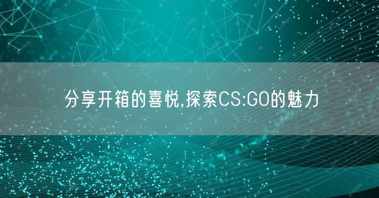 分享开箱的喜悦,探索CS:GO的魅力