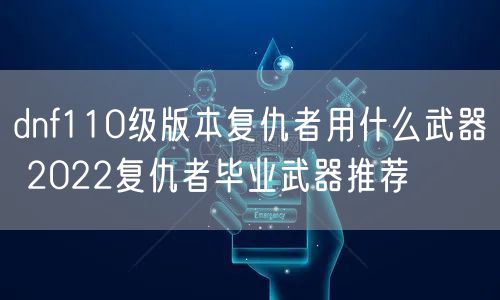 dnf110级版本复仇者用什么武器 2022复仇者毕业武器推荐
