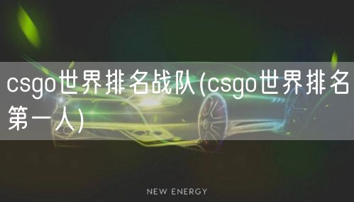 csgo世界排名战队(csgo世界排名第一人)