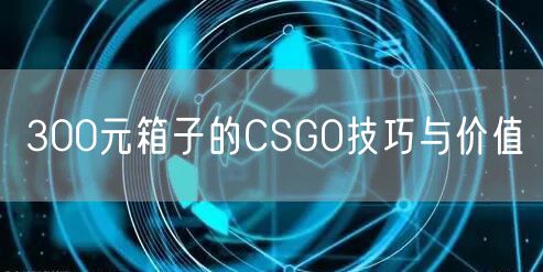 300元箱子的CSGO技巧与价值
