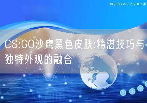 CS:GO沙鹰黑色皮肤:精湛技巧与独特外观的融合