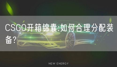 CSGO开箱锦囊:如何合理分配装备?