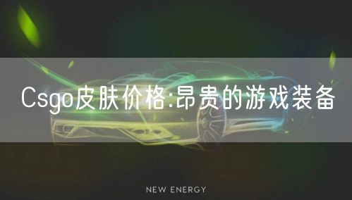Csgo皮肤价格:昂贵的游戏装备
