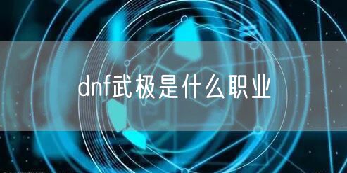 dnf武极是什么职业