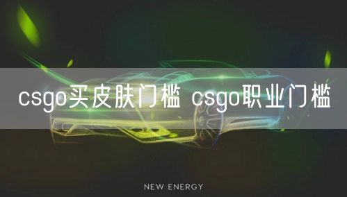 csgo买皮肤门槛 csgo职业门槛