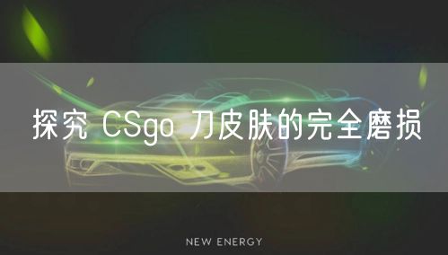 探究 CSgo 刀皮肤的完全磨损