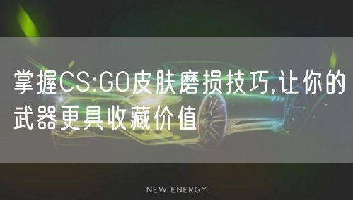 掌握CS:GO皮肤磨损技巧,让你的武器更具收藏价值