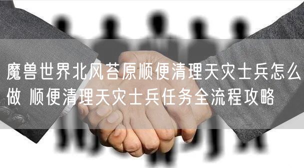 魔兽世界北风苔原顺便清理天灾士兵怎么做 顺便清理天灾士兵任务全流程攻略