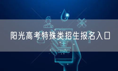 阳光高考特殊类招生报名入口
