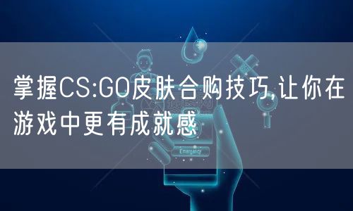 掌握CS:GO皮肤合购技巧,让你在游戏中更有成就感