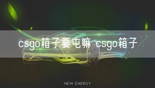 csgo箱子要屯嘛 csgo箱子