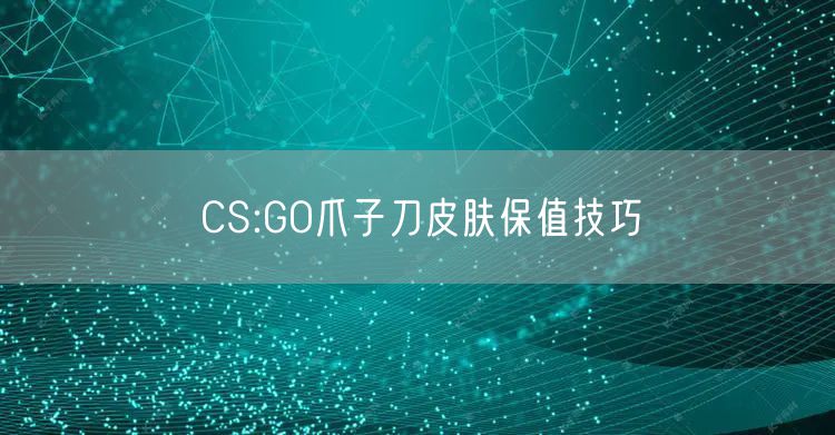 CS:GO爪子刀皮肤保值技巧