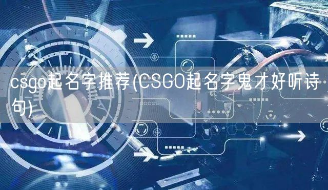 csgo起名字推荐(CSGO起名字鬼才好听诗句)