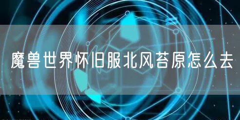 魔兽世界怀旧服北风苔原怎么去