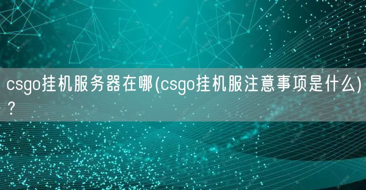 csgo挂机服务器在哪(csgo挂机服注意事项是什么)?