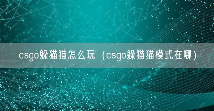 csgo躲猫猫怎么玩（csgo躲猫猫模式在哪）