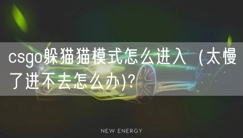 csgo躲猫猫模式怎么进入（太慢了进不去怎么办)?