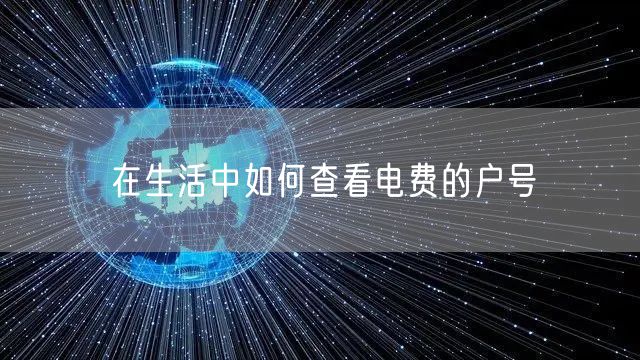 在生活中如何查看电费的户号