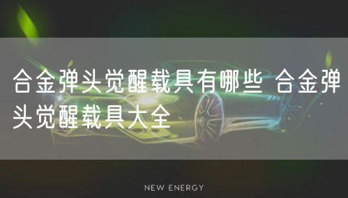合金弹头觉醒载具有哪些 合金弹头觉醒载具大全