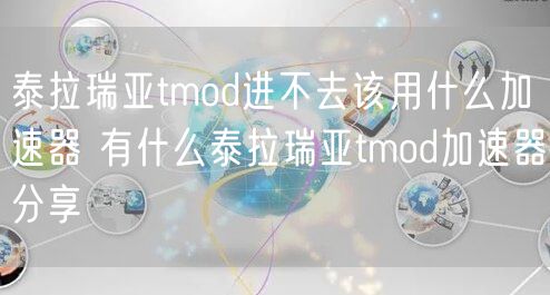 泰拉瑞亚tmod进不去该用什么加速器 有什么泰拉瑞亚tmod加速器分享