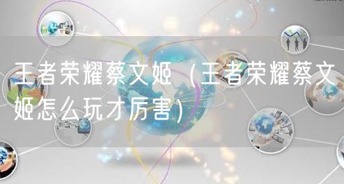 王者荣耀蔡文姬（王者荣耀蔡文姬怎么玩才厉害）