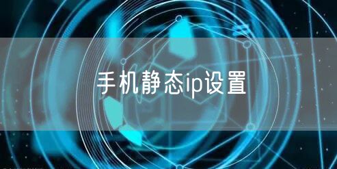 手机静态ip设置