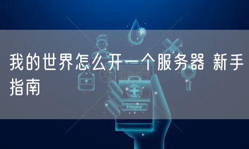 我的世界怎么开一个服务器 新手指南